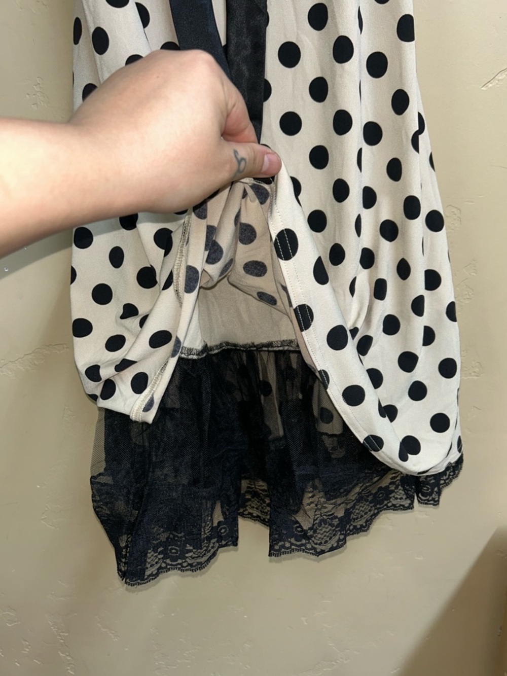 🔥5/$30🔥 Polka Dot Tie Waist Pinup Dress | City Triangles | Size Small - Picture 5 of 10